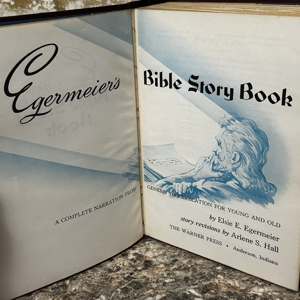1955 Egermeier's Bible Story Book-Deluxe Edition-Warner Press